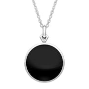 9ct White Gold Whitby Jet Flore Filigree Necklace P2339C_2