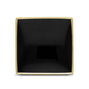 9ct Yellow Gold Whitby Jet Large Square Ring, R605_3