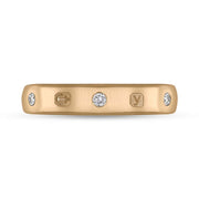 9ct Rose Gold Diamond King's Coronation Hallmark 4mm Ring  R1193_4