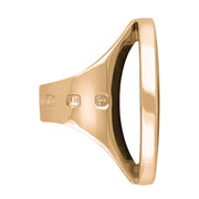 9ct Rose Gold Turquoise King's Coronation Hallmark Large Round Ring R611 CFH