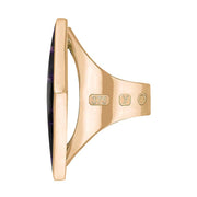 9ct Rose Gold Blue John King's Coronation Hallmark Large Rhombus Ring R608 CFH