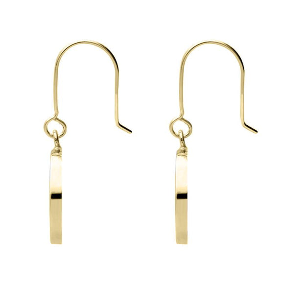 9ct Yellow Gold Blue John Round Tree Drop Earrings E2429