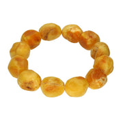 Amber Unique Pebble Stretch Bracelet BUNQ0000361