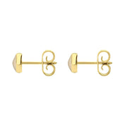 C W Sellors 9ct Yellow Gold Coquina 5mm Classic Small Round Stud Earrings, E002.