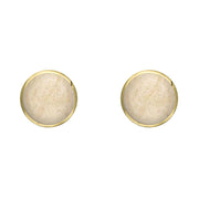 C W Sellors 9ct Yellow Gold Coquina 5mm Classic Small Round Stud Earrings, E002.