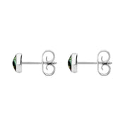 C W Sellors Sterling Silver Spectrolite 5mm Classic Small Round Stud Earrings, E002.