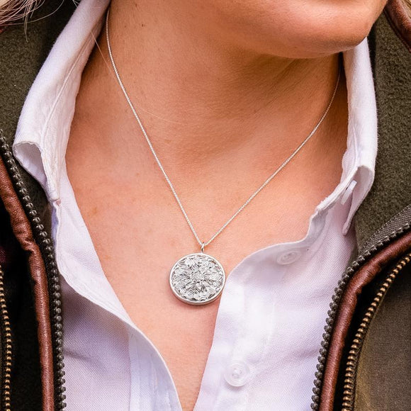 Chatsworth Renewed Sterling Silver Blue John Double Sided Necklace, P3227.