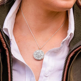 Chatsworth Renewed Sterling Silver Blue John Double Sided Necklace, P3227.