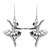 Sterling Silver Ballerina Passe Hook Drop Earrings E2233