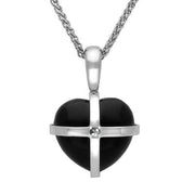 9ct-White-Gold-whitby-jet-marcasite-small-cross-heart-necklace-p2266