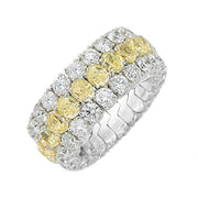 Picchiotti Xpandable 18ct White Gold 10.21ct Yellow Diamond Eternity Ring, RE59.