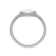 Sterling Silver Bauxite Cushion Ring, R406