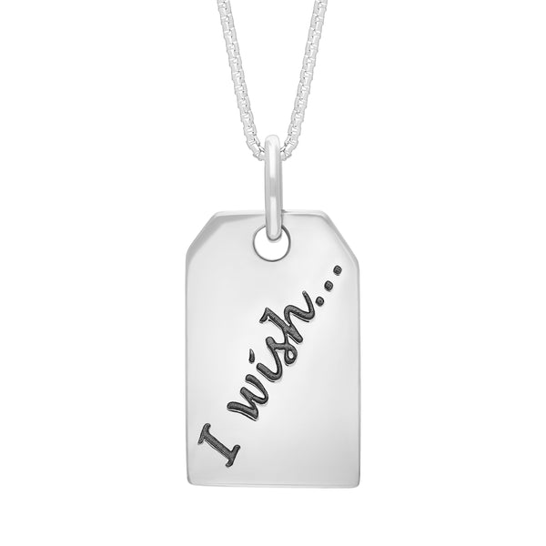 Silver Large Tag “I Wish”