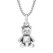 Silver Teddy Bear Pendant
