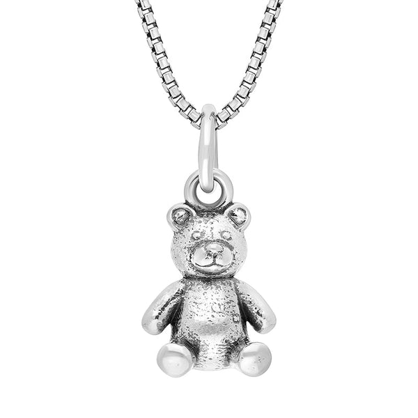 Silver Teddy Bear Pendant
