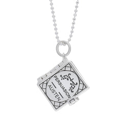 Silver Persuasion Austen Engrave Book Pendant