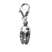 Sterling Silver Skull Clip Charm G644