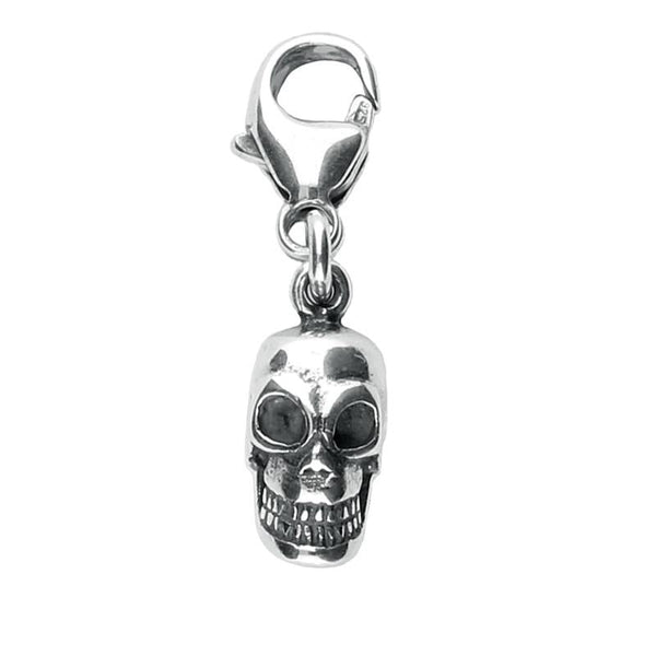 Sterling Silver Skull Clip Charm G644