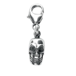 Sterling Silver Skull Clip Charm G644