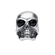 Sterling Silver Whitby Jet Skull Charm G643
