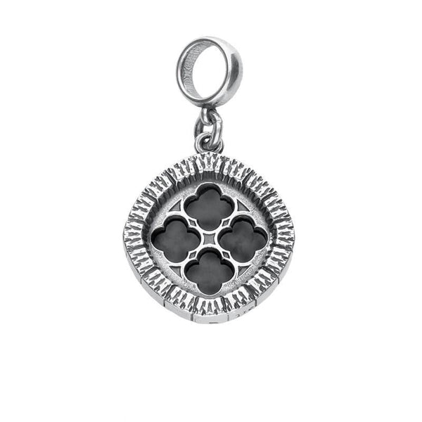 Silver Whitby Jet Tubed Whitby Abbey Charm G733