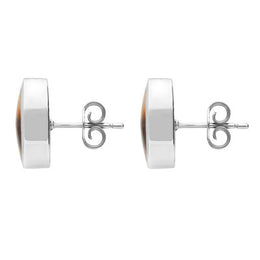 Sterling Silver Blue John Oval Stud Earrings E098