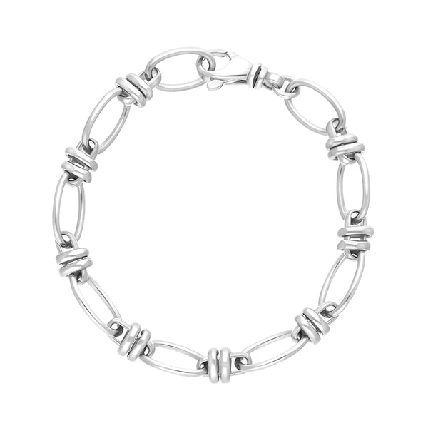 Sterling Silver Handmade Cable Chain Bracelet