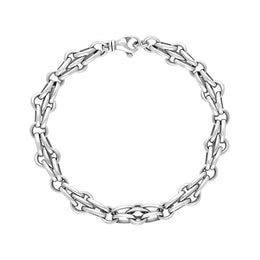 Sterling Silver Multi Link Cable Chain Bracelet C064BR