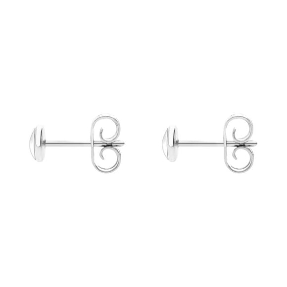 Sterling Silver Bauxite 4mm Classic Small Round Stud Earrings, E001