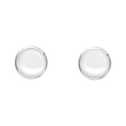 Sterling Silver Bauxite 4mm Classic Small Round Stud Earrings, E001