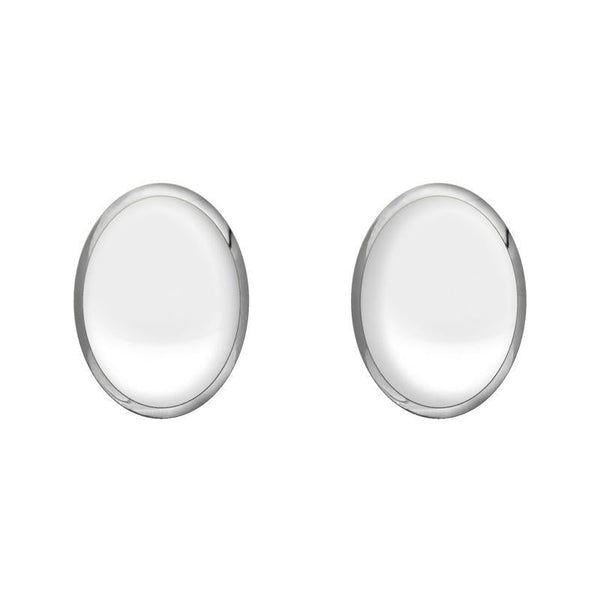 Sterling Silver Bauxite Classic Medium Oval Stud Earrings, E006