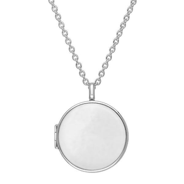 Sterling Silver Bauxite Large Round Locket, P3551C