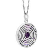 Sterling Silver Blue John Chatsworth Open Round Maze Necklace, P3669_2