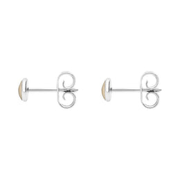 Sterling Silver Coquina 4mm Classic Small Round Stud Earrings, E001
