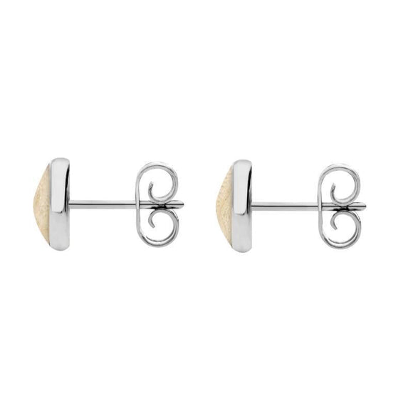 Sterling Silver Coquina 6mm Classic Medium Round Stud Earrings, E003