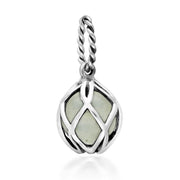 Sterling Silver Green Quartz Emma Stothard Silver Darling 8mm Float Charm, G970.