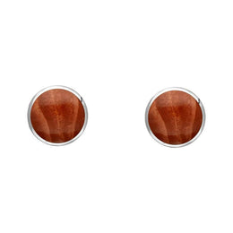 Sterling Silver Jasper 4mm Classic Small Round Stud Earrings, E001