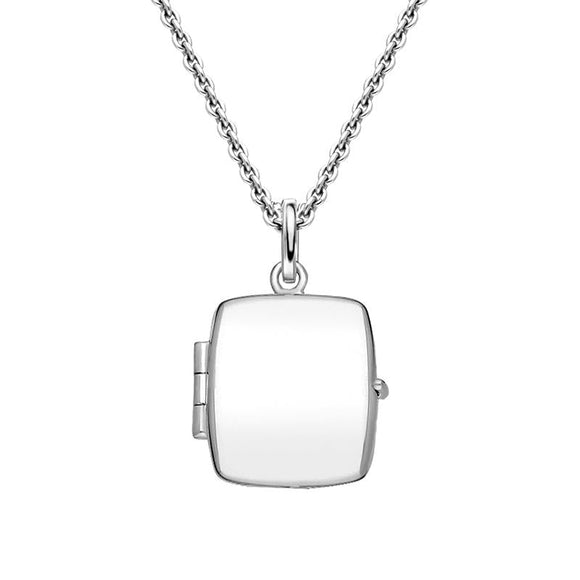 Sterling Silver Rectangle Keepsake Locket P2628
