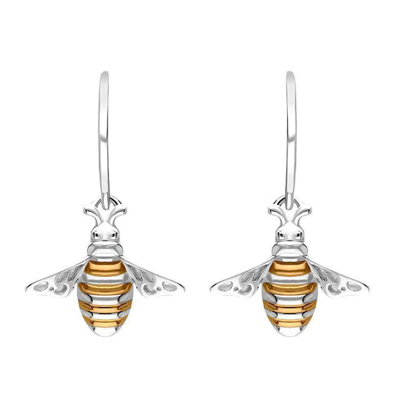 Sterling Silver Rose Gold Plated Large Bee Three Piece Set, S217_6