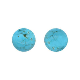 Sterling Silver Turquoise 6mm Ball Stud Earrings E1344