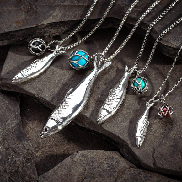 Sterling Silver Amber Emma Stothard Silver Darling 8mm Float Charm, G970.