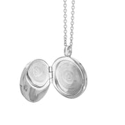 Sterling Silver Whitby Jet Medium Round Locket, P3550C_3
