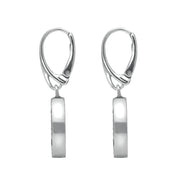 Sterling Silver Amber Round Large Tree of Life Leaves Drop Earrings E2427