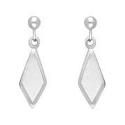 Sterling Silver Bauxite Diamond Shape Drop Earrings E229