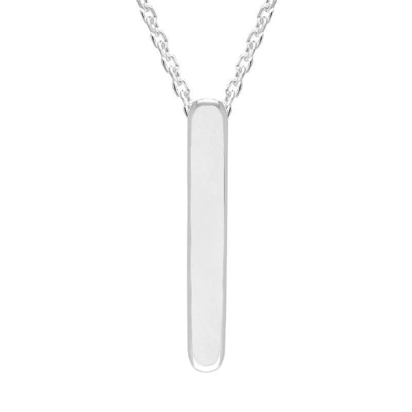Sterling Silver Bauxite Lineaire Drop Oval Necklace P2989