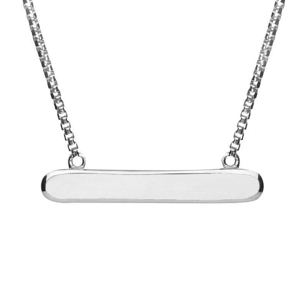 Sterling Silver Bauxite Lineaire Oval Necklace N1001