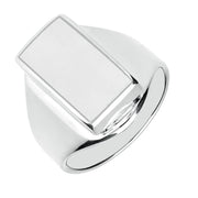 Sterling Silver Bauxite Micro Oblong Ring R221