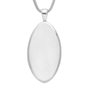 Sterling Silver Bauxite Pointed Oval Necklace P079