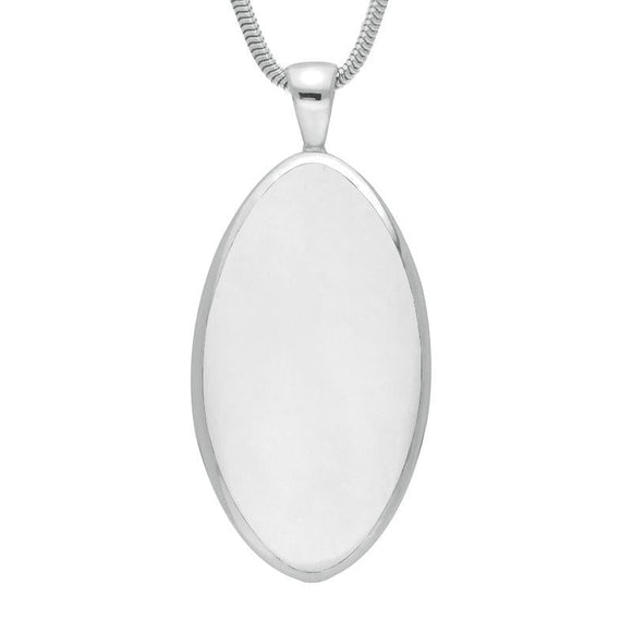 Sterling Silver Bauxite Pointed Oval Necklace P079