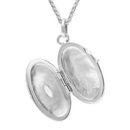 Sterling Silver Bauxite Rope Edge Oval Locket P2089